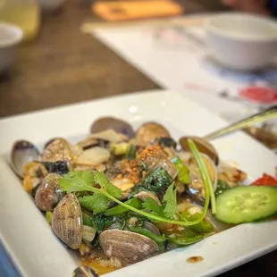 Clam with Thai basil