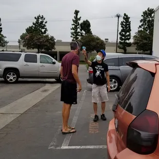 Temperature checks at the door. 7/24/2020