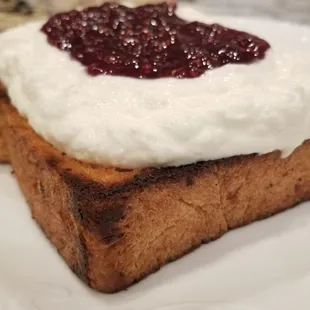 Extra thick cut ricotta jam toast (Brioche Pan Loaf from OC Baking Company). #ToastGoals. 7/27/2020
