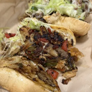 Chicken Philly Cheesesteak add mushrooms