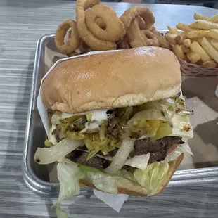 Green Chili Burger