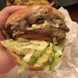 #5. Mushroom Swiss Burger