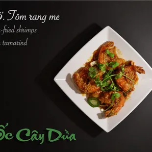 a plate of food with shrimp