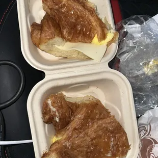 Soggy breakfast croissant