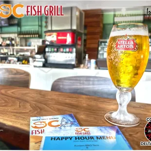 Aloha Friday! Happy Hour- Ahi poke &amp; Stella! "Buggah was winnahs!"