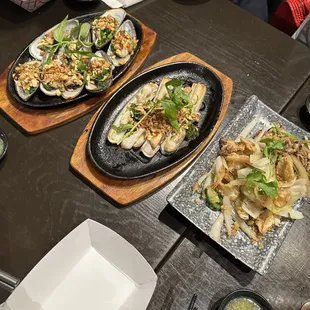 Razor Clams + Salt &amp; Pepper Squid