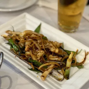 Stir fried spicy sate sauce Razor clams (unpleasant because of broken shells and rocks)