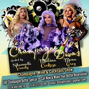 Champagne Divas starting Thursday nights in October