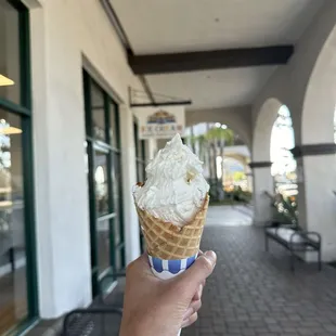 Cookie dough in a waffle cone (size small)