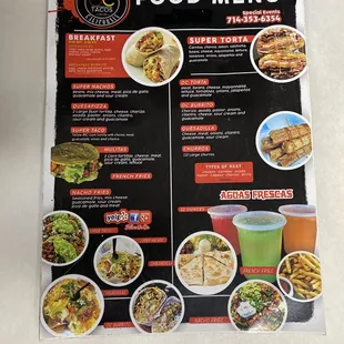 OC Tacos Menu