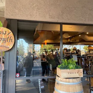 the entrance to the store