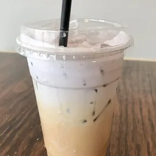 Lavender white chocolate latte with lavender cold foam