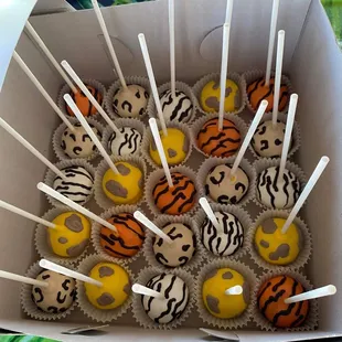 Chocolate flavored cake pops