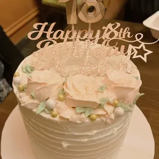 Ube cake with buttercream icing