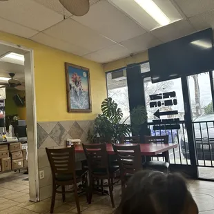 Inside the restaurant