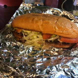 Carne asada torta with everything