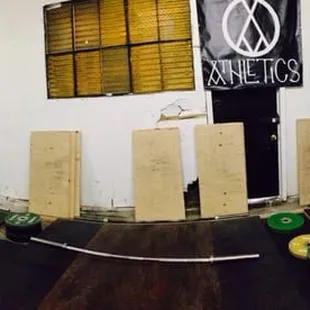 Olympic weightlifting platforms and high quality equipment.