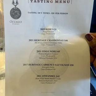 Tasting Menu