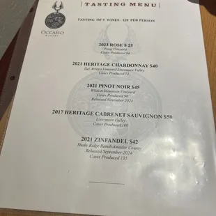 January 2025 tasting