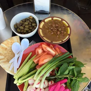 a plate of food on a table