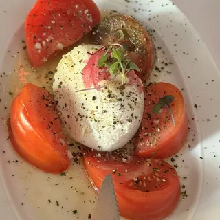Heirloom Tomato  Burrata**