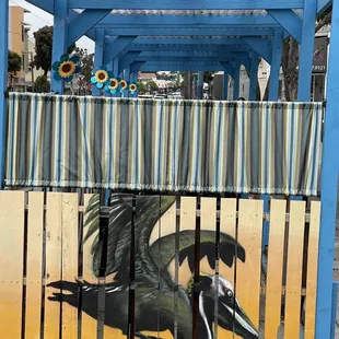 Parklet - love the daisy decor