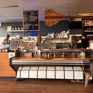 The counter with pastries and such