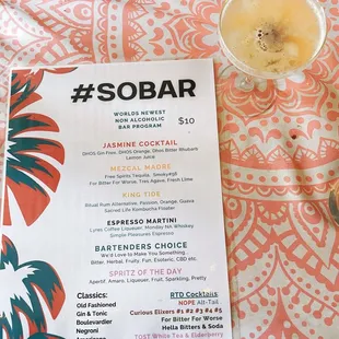 SOBAR menu