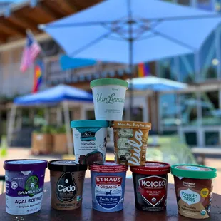 Vegan and Regular Ice Creams on Sale