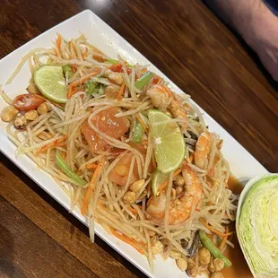 Shrimp and Crab Papaya Salad