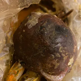 Rotten russet potato