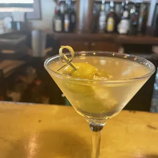 Classic slightly dirty martini
