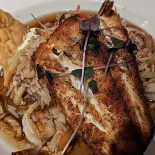 Grouper over Rice