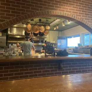 We had a cool view of the kitchen