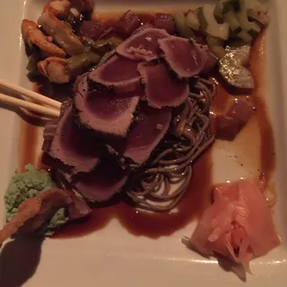 Pepper Seared Rare Tuna Sashimi  Poke
