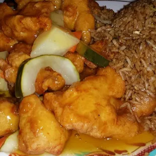 My sweet and sour chicken. Excellent!