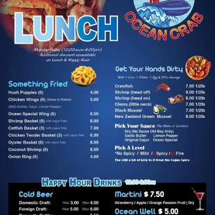 lunch menu