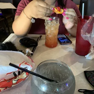 Bar area,mixed drank