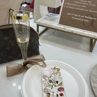 My completed charm phone case