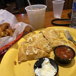 Rasta Chicken Quesadillas