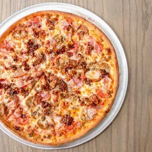 Meat lovers pizza
