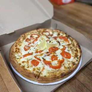 Crab dip pizza