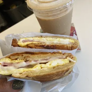 Ham Egg and Cheese Croissant