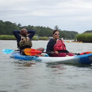 Taking a break on the kayak!