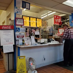 a man at the counter