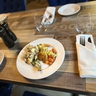 a plate of food on a table