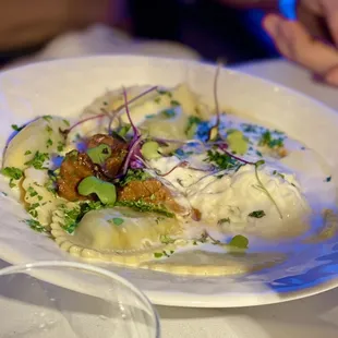 a plate of food on a table