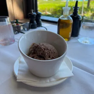 Miami Spice lunch dessert- chocolate ice cream