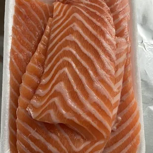 Example of salmon belly as packaged.