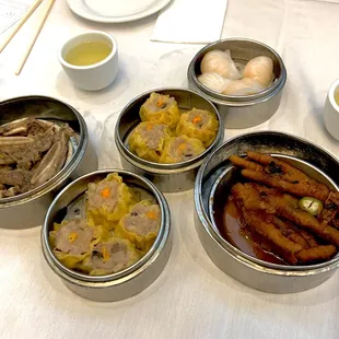 a variety of asian food in tins